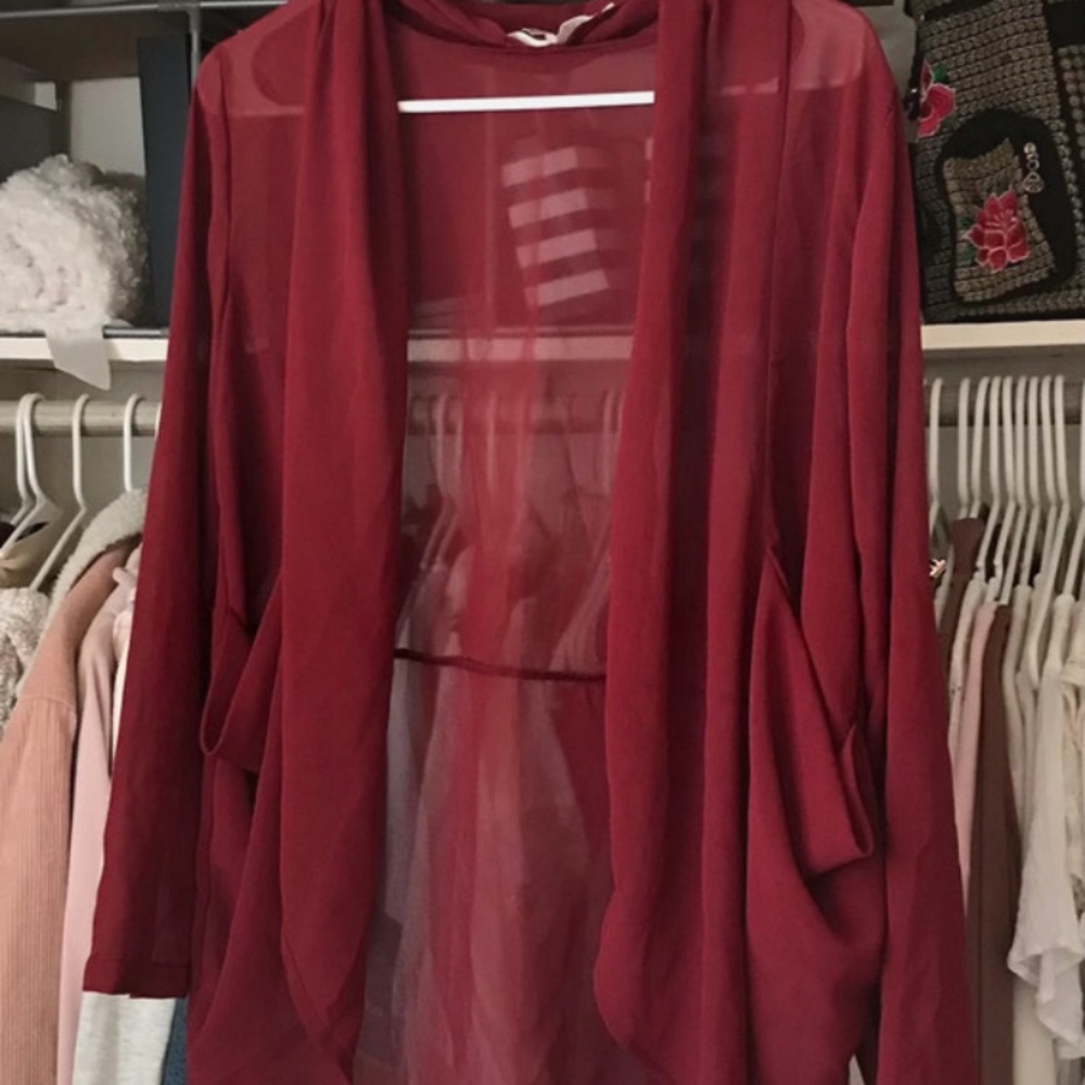 Burgundy cardigan